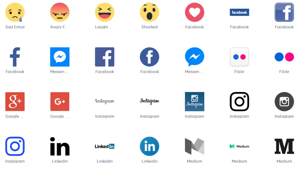 81 FREE Social Media icons to use on any website
