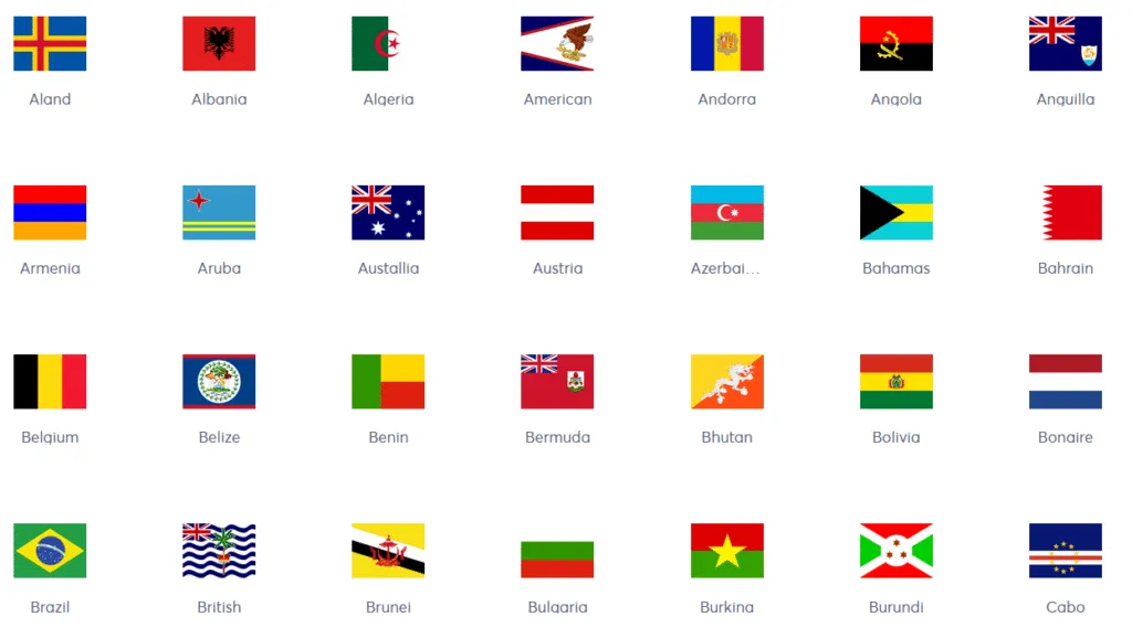 Flags from all 256 countries – Free Icon Pack