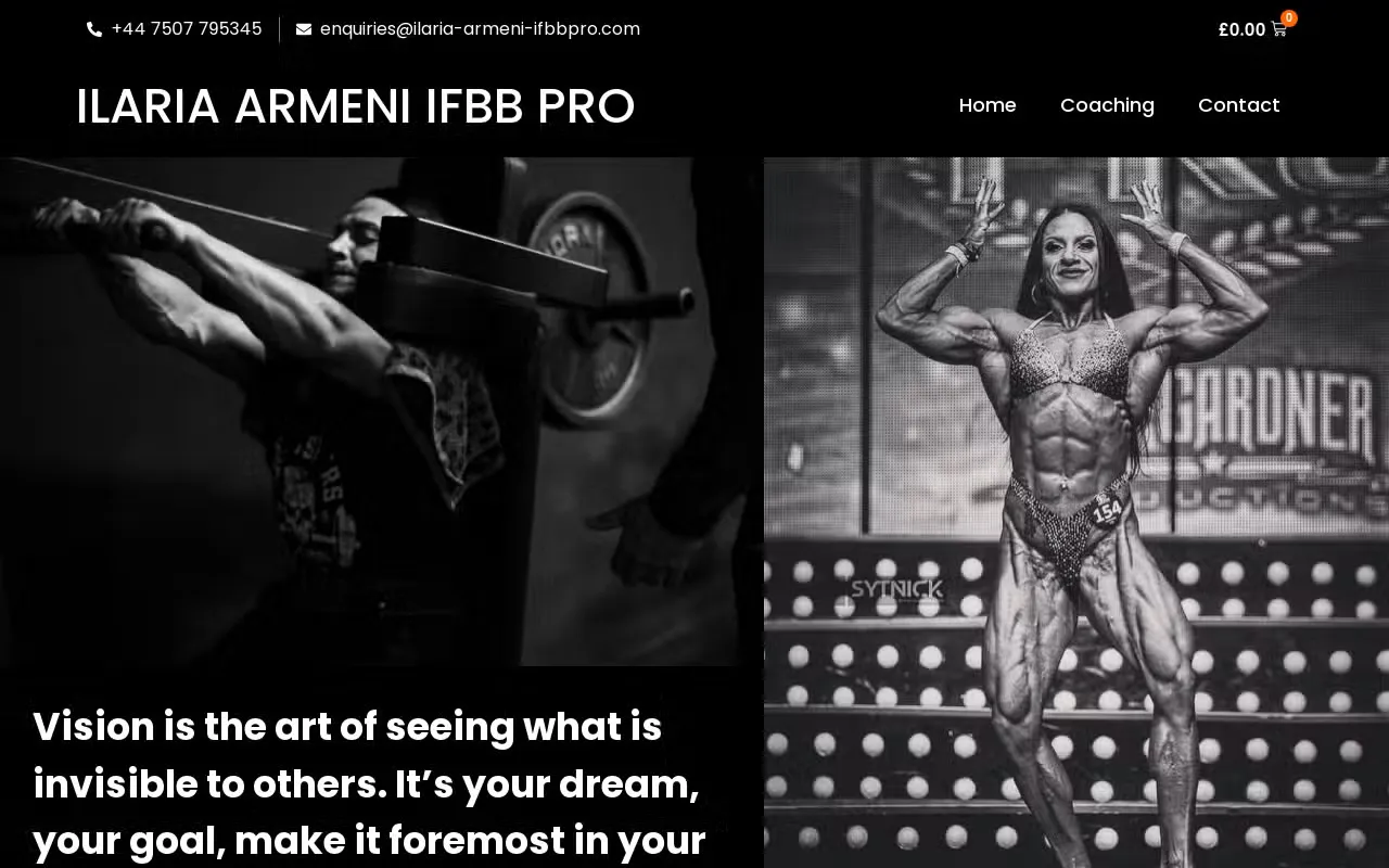 Ilaria Armeni IFBB Pro website preview