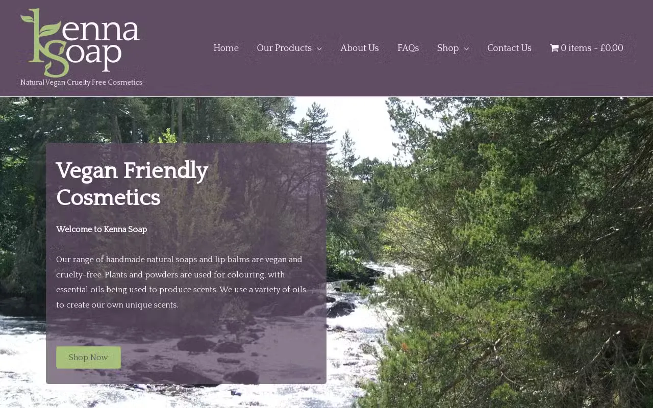 Kenna Soap website preview
