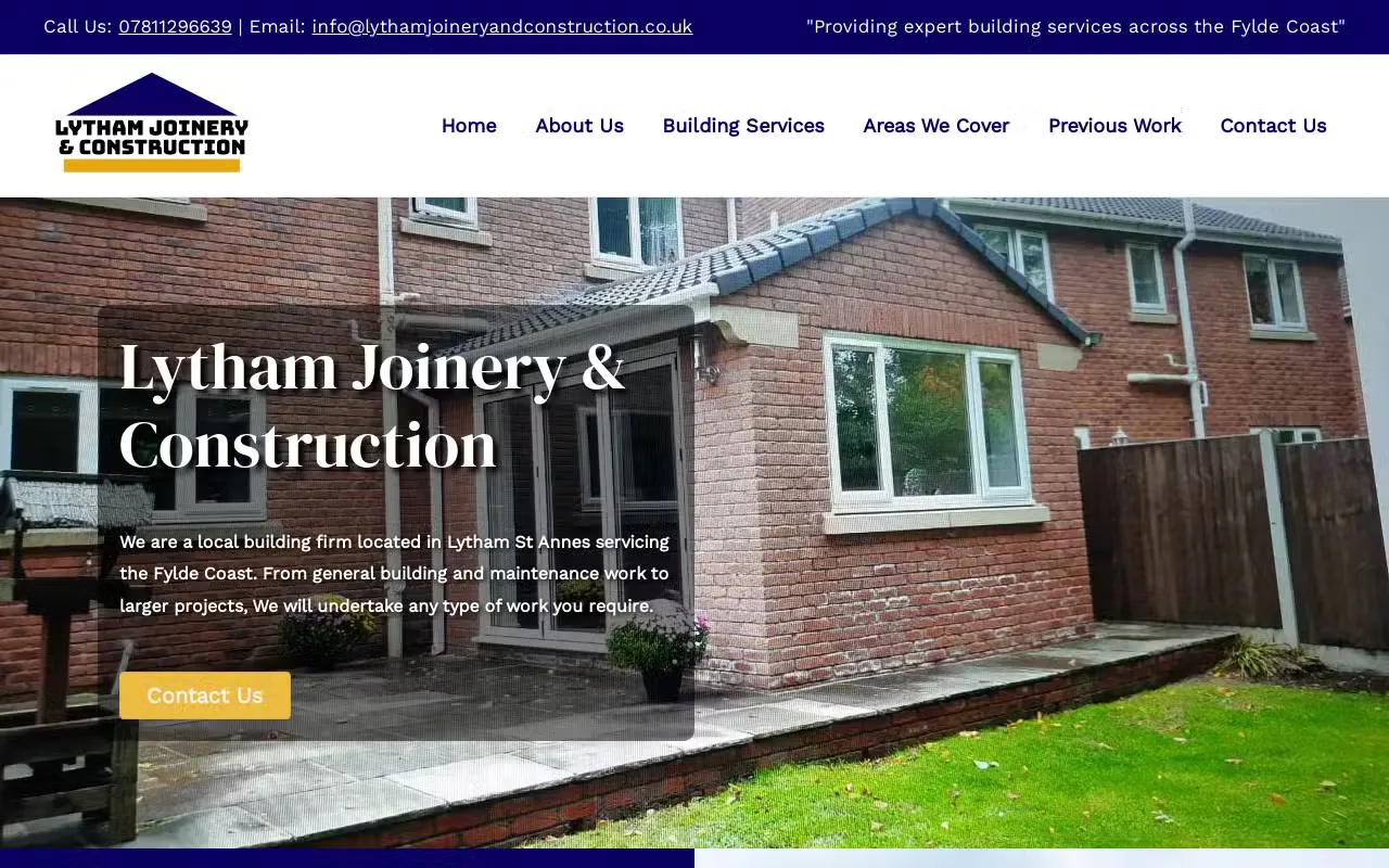 Lytham Joinery & Construction website preview