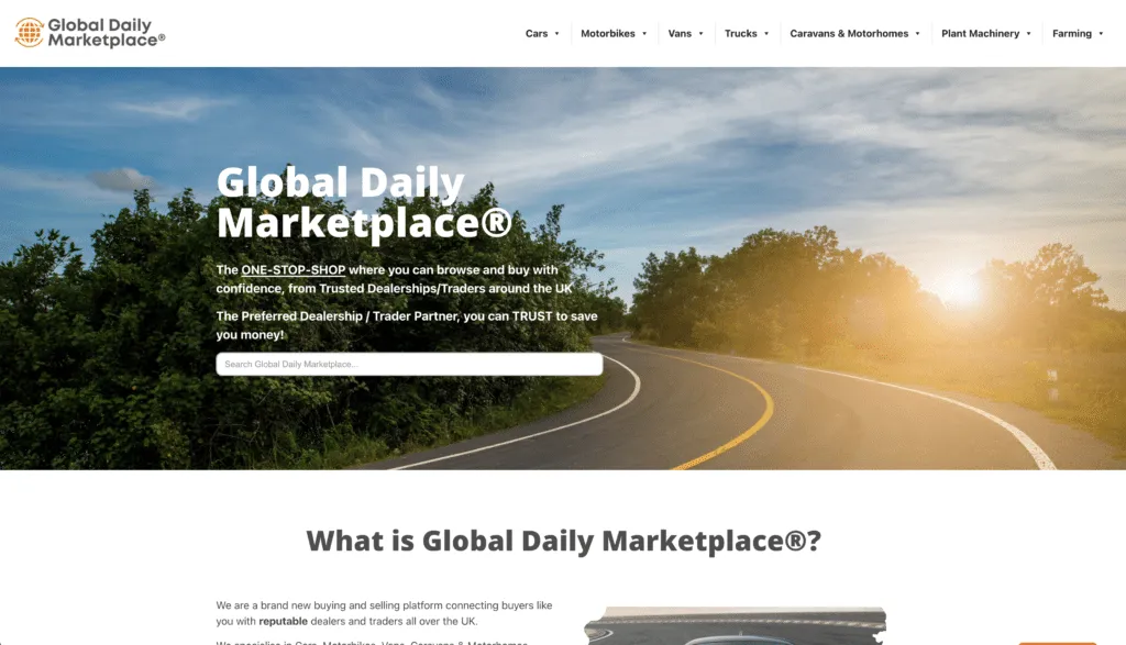 New Website Launch: Global Daily Marketplace