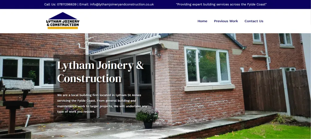 New Website Launched for a local Lytham St Annes Builder