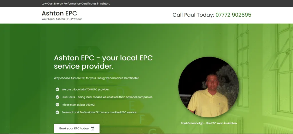 New Websites for a Manchester EPC provider