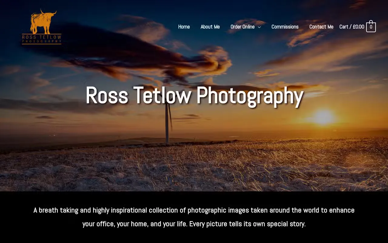 Ross Tetlow Photography website preview