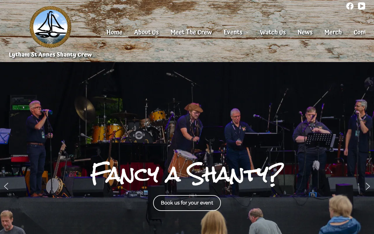 The Shanty Crew website preview