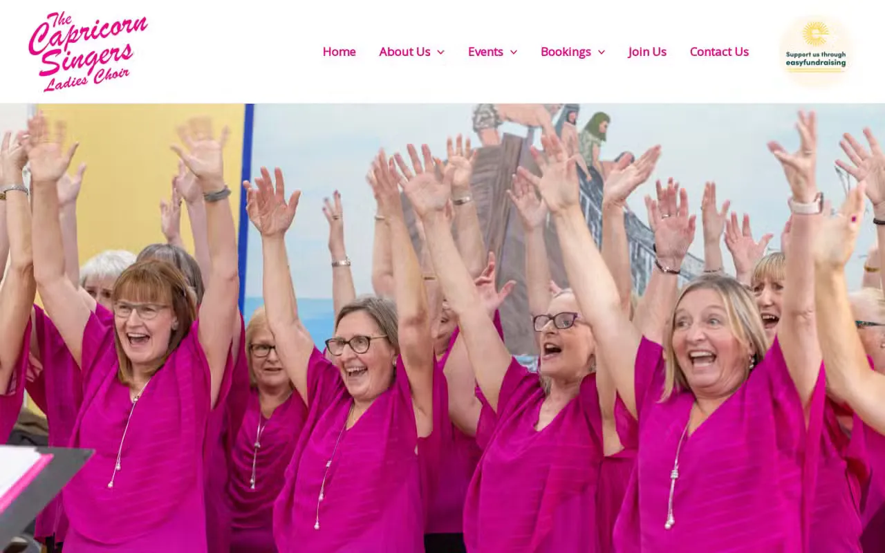 The Capricorn Singers website preview