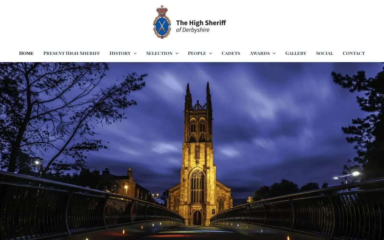 The High Sheriff of Derbyshire website preview