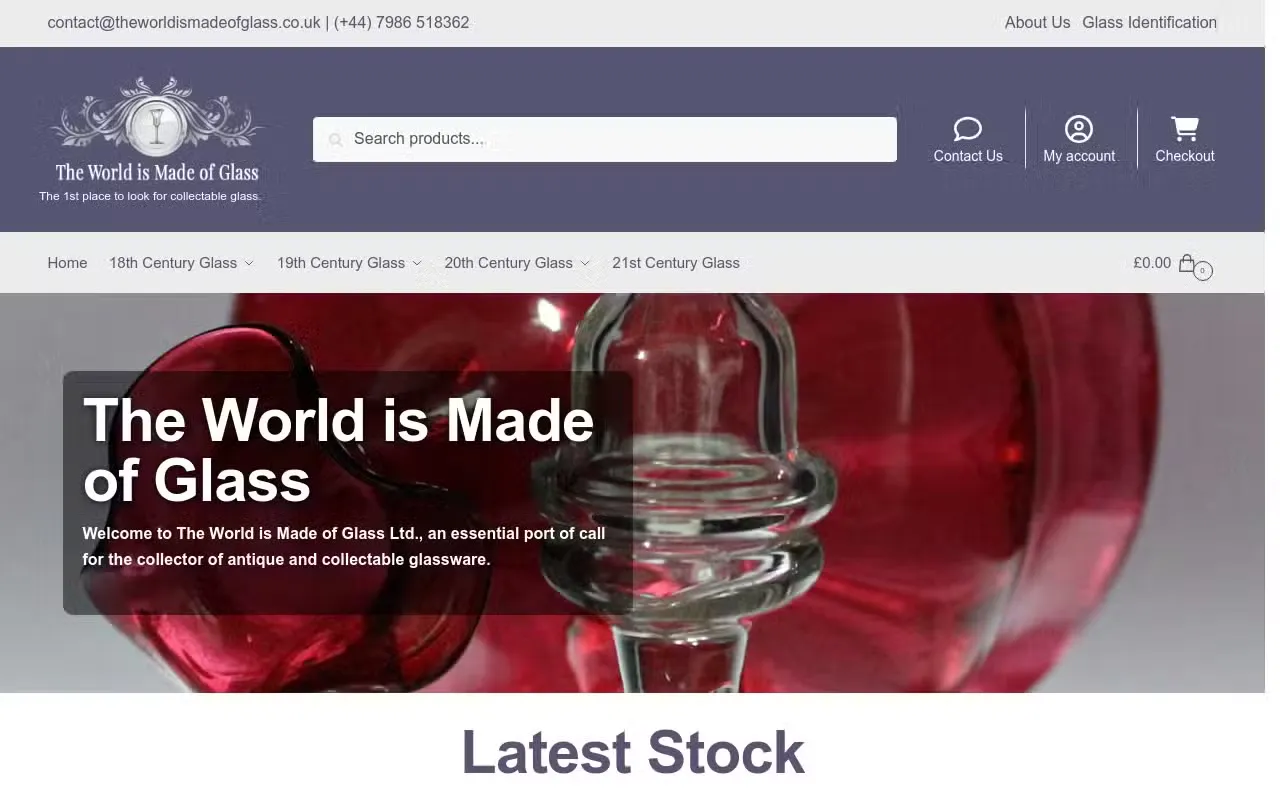 The World is Made of Glass website preview